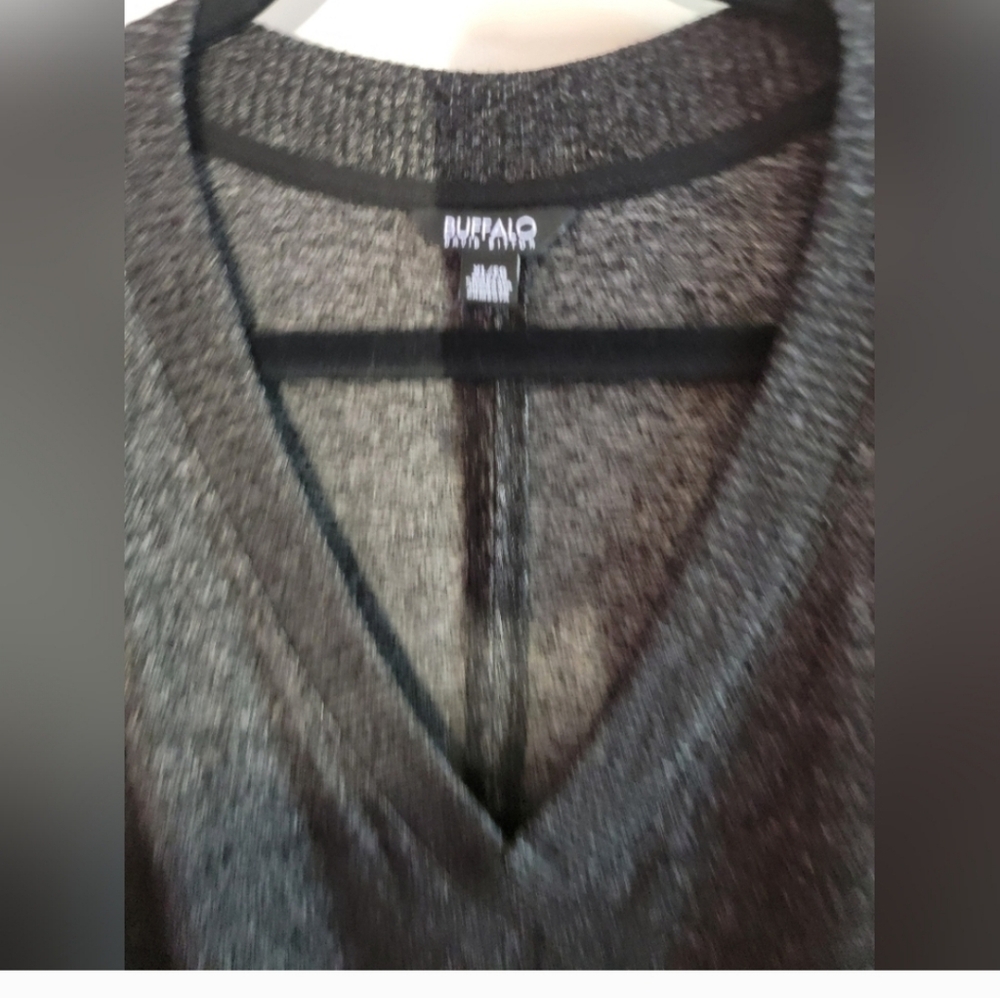 Buffalo David Bitton Dark Gray V-Neck Sweater - Picture 3 of 7